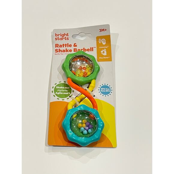 Bright Starts Rattle & Shake Barbell Toy NEW IN PACKAGE - Picture 1 of 3